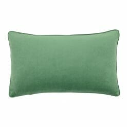 Rectangular dark sage green velvet cushion