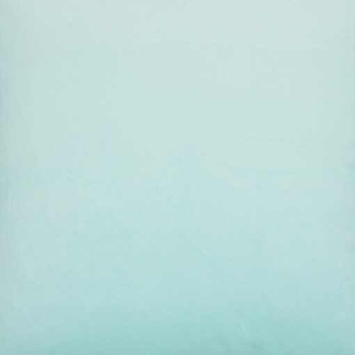 55cm square cushion cover in duck egg blue velvet fabric