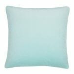 55cm square cushion cover in duck egg blue velvet fabric