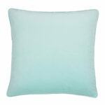 55cm square cushion cover in duck egg blue velvet fabric