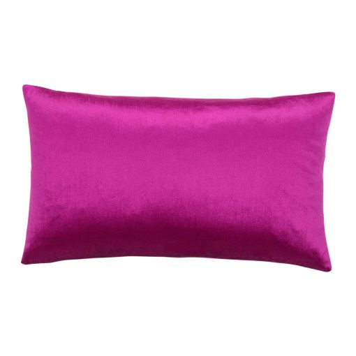 30cm x 50cm fuchsia pink velvet linen cushion