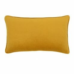 Honey mustard coloured rectangular velvet cushion cover