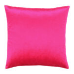 45cm x 45cm square hot pink velvet linen cushion