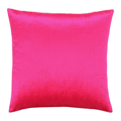 45cm x 45cm square hot pink velvet linen cushion