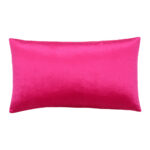 30cm x 50cm hot pink velvet linen cushion