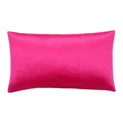 30cm x 50cm hot pink velvet linen cushion