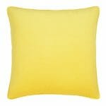 Large 55cm x 55cm bright yellow velvet cushion cover