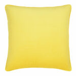 Large 55cm x 55cm bright yellow velvet cushion cover