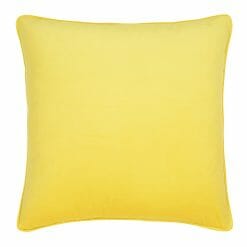 Large 55cm x 55cm bright yellow velvet cushion cover
