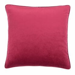 Large rectangular maroon velvet fabric cushion