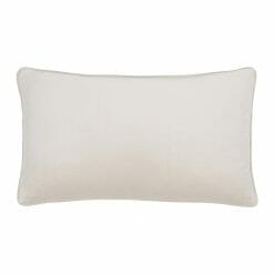 Natural coloured rectangular cushion in velvet material