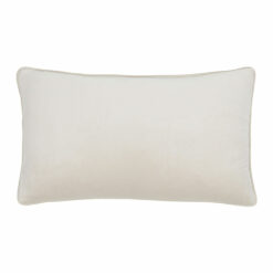 Natural coloured rectangular cushion in velvet material