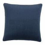 Large 55cm square navy blue velvet cushion