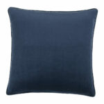 Large 55cm square navy blue velvet cushion