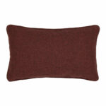 Burgundy red rectangular pillow in polyester fabric