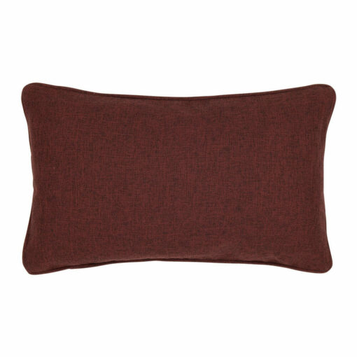 Burgundy red rectangular pillow in polyester fabric