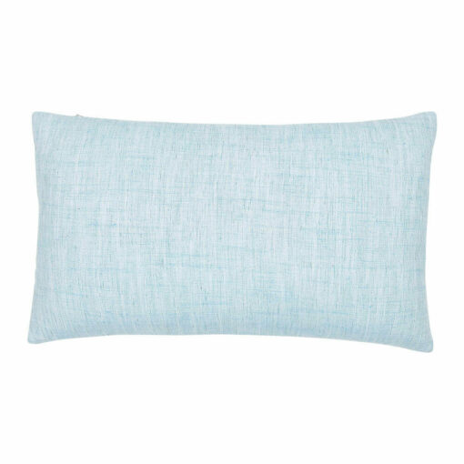 30cm x 50cm duck egg blue cushion in cotton linen blend material