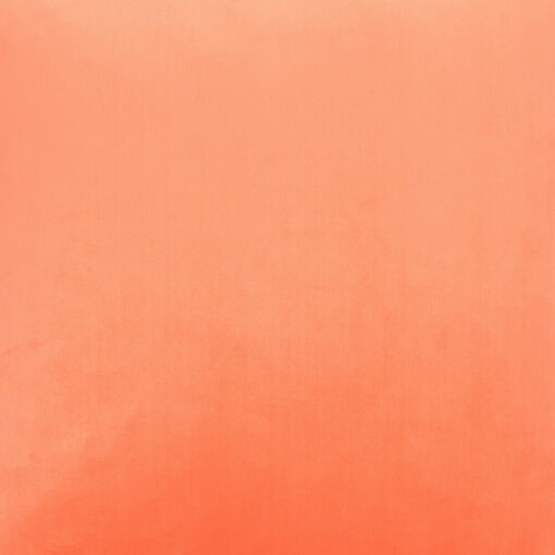Large square orange peach velvet cushion