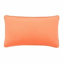 Orange peach coloured rectangular velvet cushion cover