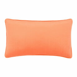 Orange peach coloured rectangular velvet cushion cover