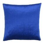 45cm square cushion cover in royal blue velvet fabric