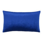 Royal blue velvet linen cushion in 30cm x 50cm size