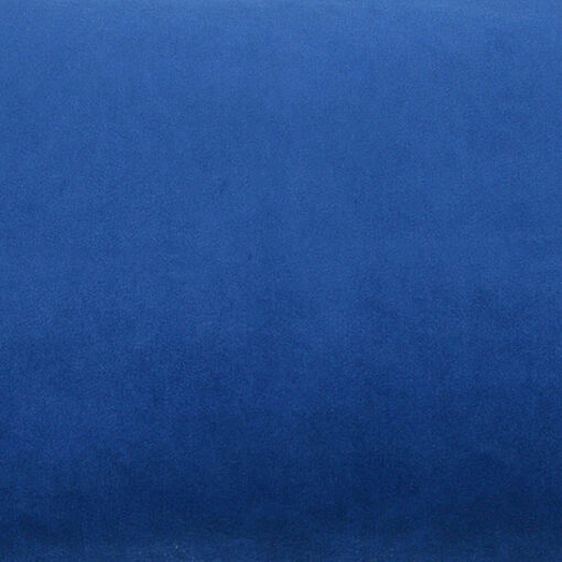 Royal blue rectangular cushion in velvet fabric