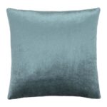 45cm square cushion cover in sage green velvet fabric