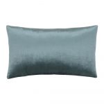 Sage green rectangular pillow in velvet and linen fabric