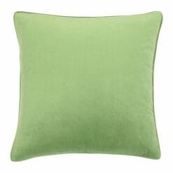 Large 55cm square sage green velvet cushion
