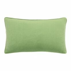 Sage green rectangular cushion cover in velvet fabric