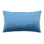 30cm x 50cm sky blue velvet linen cushion