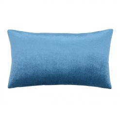 30cm x 50cm sky blue velvet linen cushion