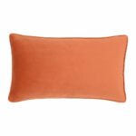30cm x 50cm terracotta orange velvet cushion
