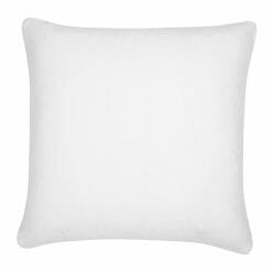 Square white pillow in velvet material