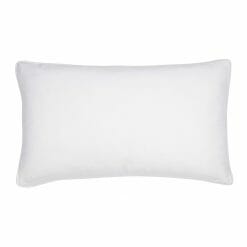 White rectangular cushion in velvet fabric