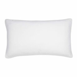 White rectangular cushion in velvet fabric