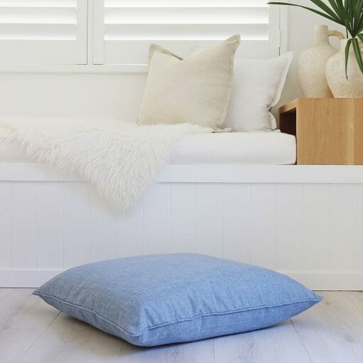 Blue-coloured floor cushion cover