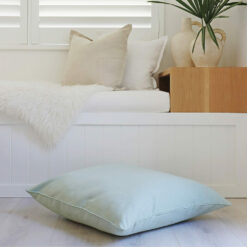 Floor cushion cover in light green color