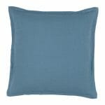 Blue-coloured linen cushion cover
