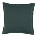 Linen cushion cover in green colour