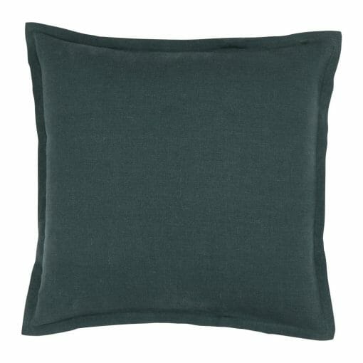 Linen cushion cover in green colour