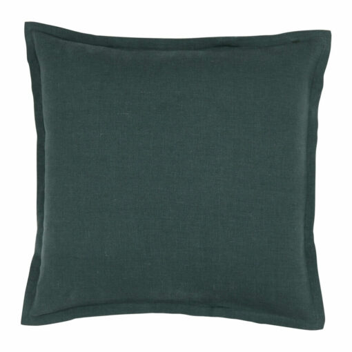 Linen cushion cover in green colour