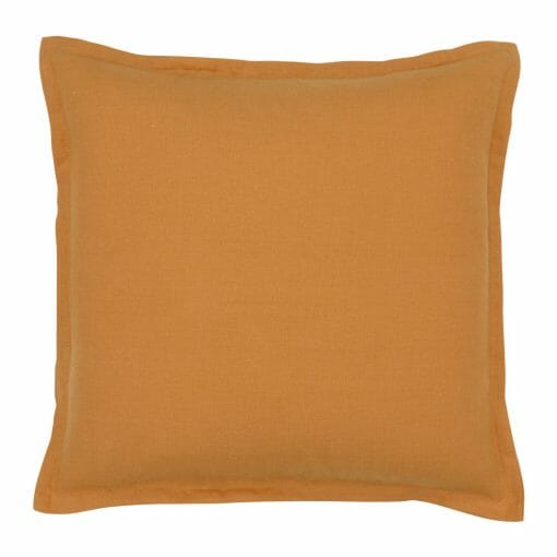 Linen cushion cover in mustard colour