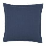 Dark blue linen cushion cover
