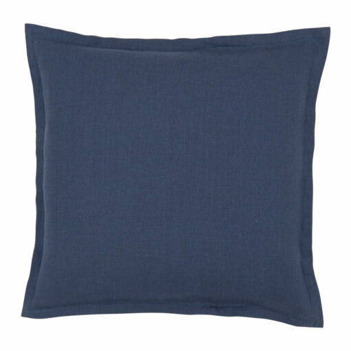 Dark blue linen cushion cover