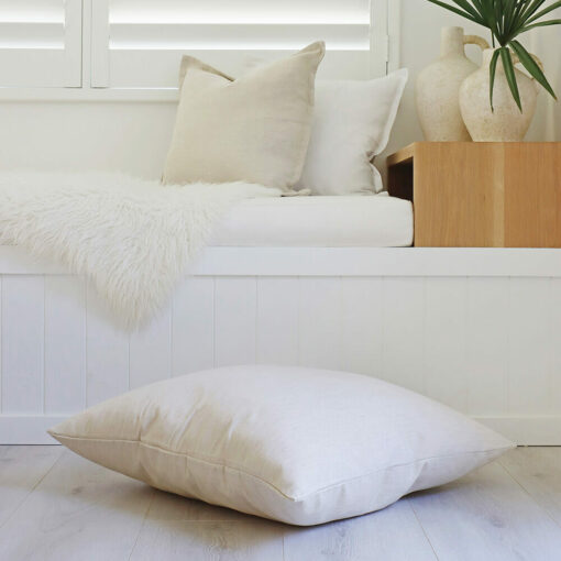 Beige-coloured floor cushion cover