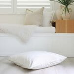 White-coloured velvet floor cushion cover