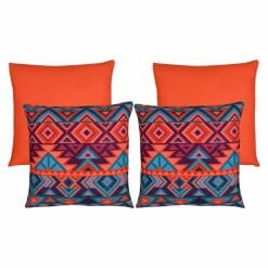 Bright and bold orange outdoor cushions in a set of 4