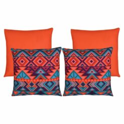 Bright and bold orange outdoor cushions in a set of 4